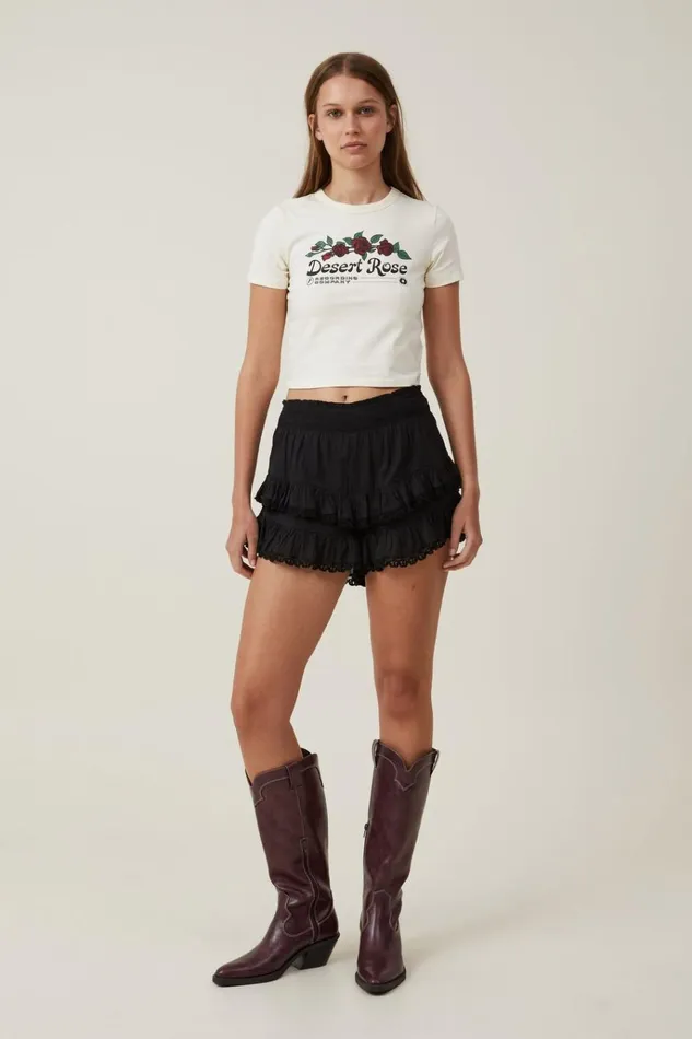 Women Tops Cotton On Crop Fit Graphic Tee Desert Rosecregraveme Fraiche Women Tops Cotton On Crop Fit Graphic Tee Desert Rosecregraveme Fraiche