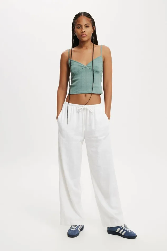 Women Tops Cotton On Darcie Strappy Cami Jaded Green