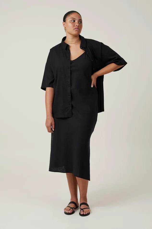 Women Tops Cotton On Haven Short Sleeve Shirt Black Women Tops Cotton On Haven Short Sleeve Shirt Black