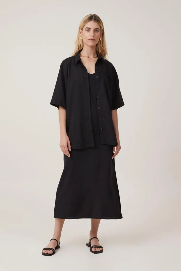 Women Tops Cotton On Haven Short Sleeve Shirt Black Women Tops Cotton On Haven Short Sleeve Shirt Black