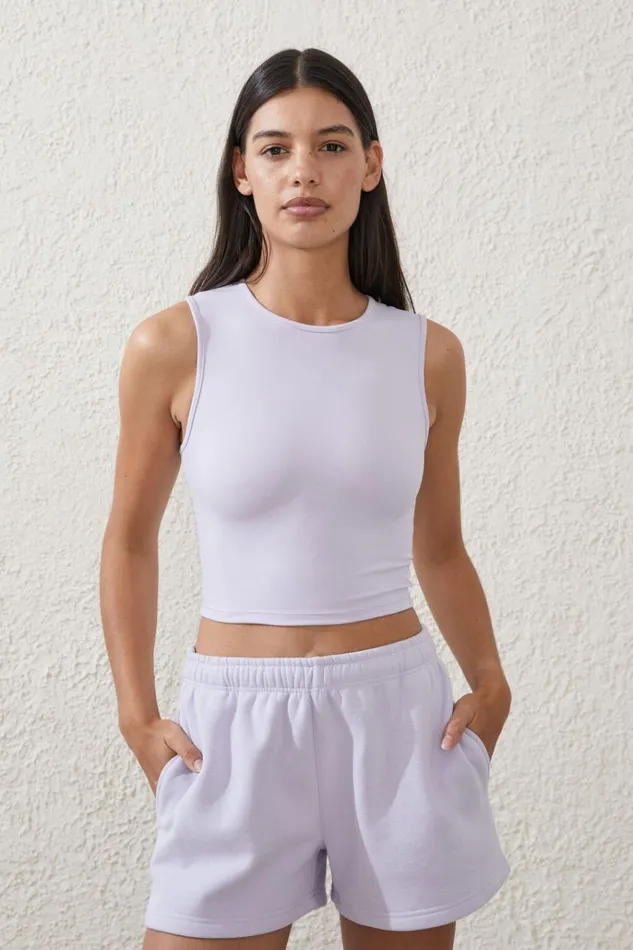 Women Tops Cotton On Ultra Soft Essential Tank Lilac Light