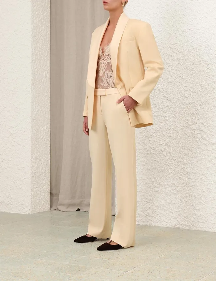 Women Tops Zimmermann Illustration Lace Teddy Cream