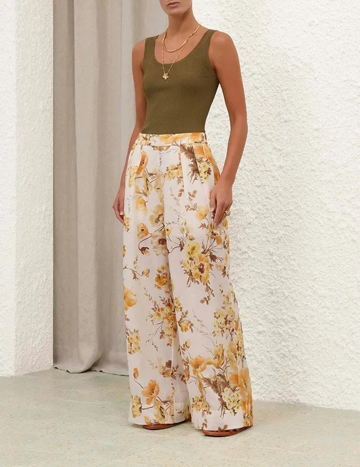 Women Tops Zimmermann Ottie Scoop Neck Tank Olive