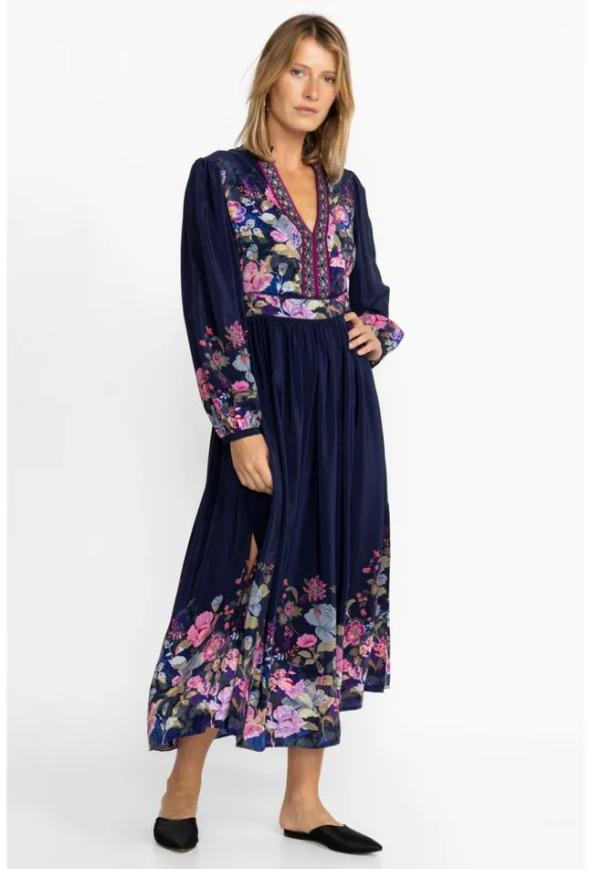 Women Valeria Silk Maxi Dress Valeria Johnny Was Dresses