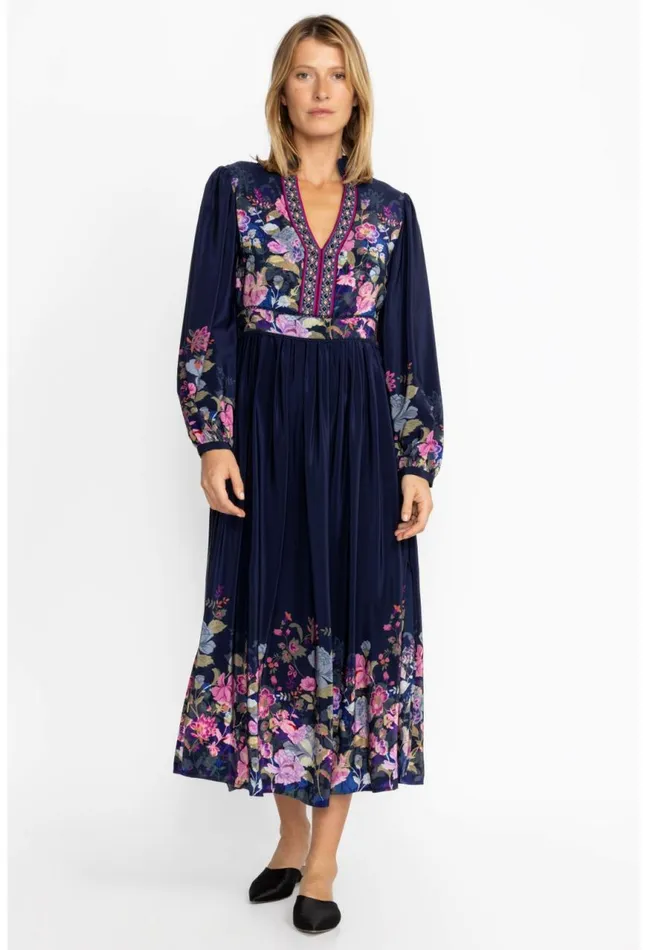 Women Valeria Silk Maxi Dress Valeria Johnny Was Dresses