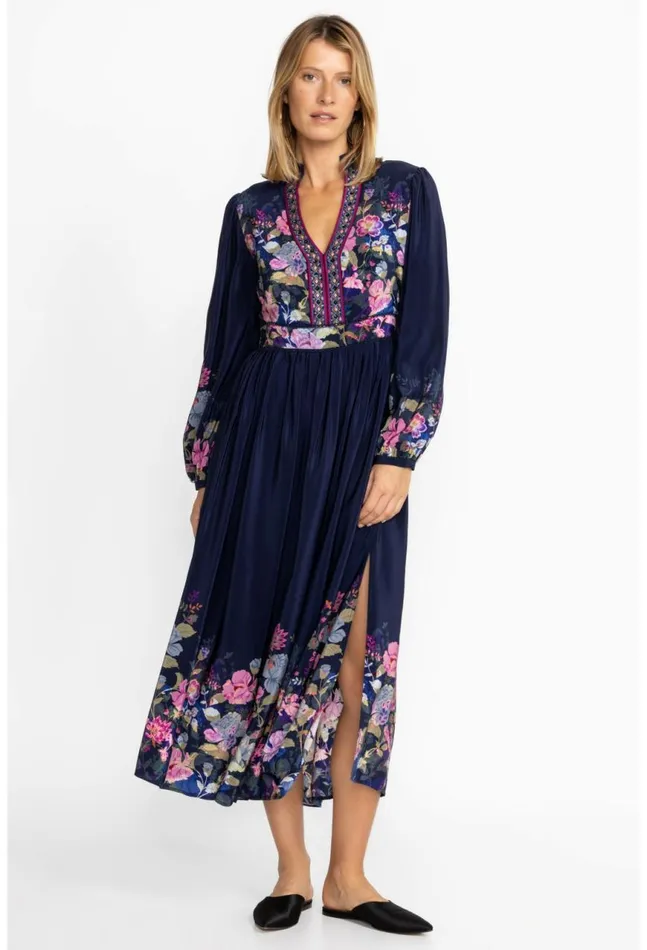 Women Valeria Silk Maxi Dress Valeria Johnny Was Dresses