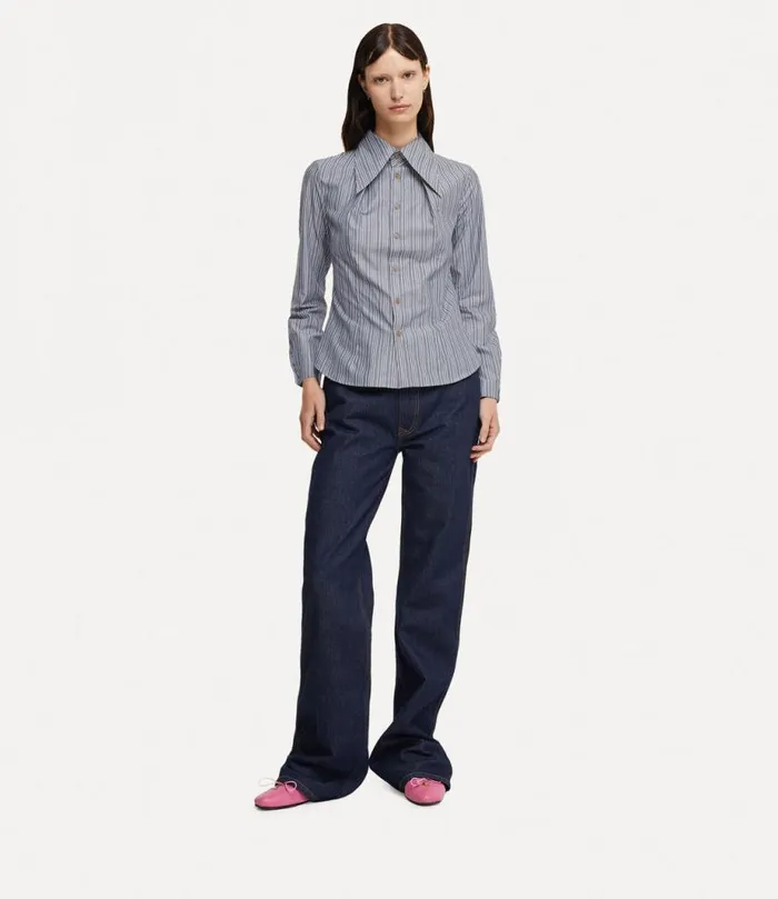 Women W Violin Shirt Navy Vivienne Westwood Tops And Shirts Women W Violin Shirt Navy Vivienne Westwood Tops And Shirts