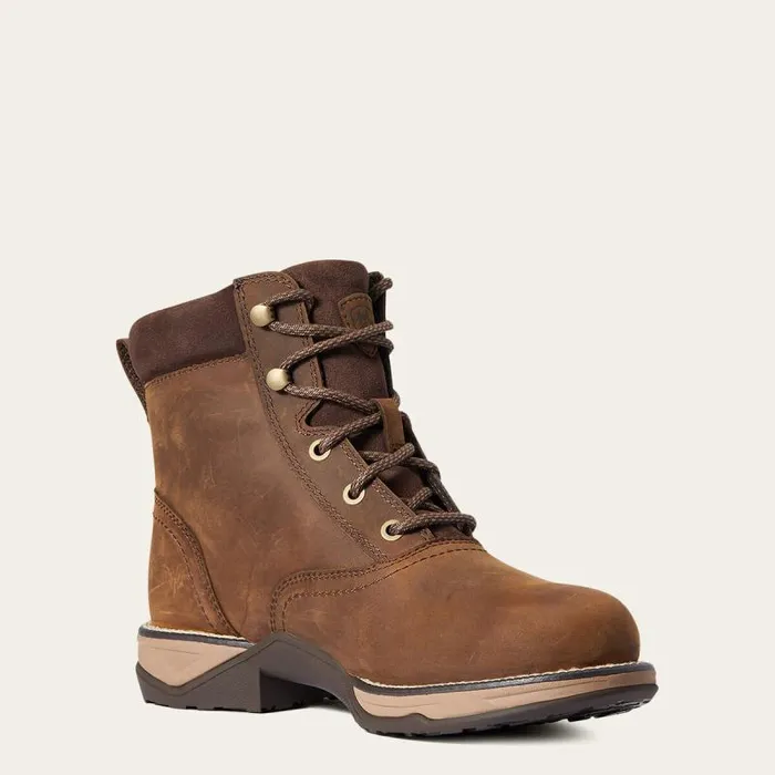 Women Western Boots Ariat Anthem Round Toe Lacer Waterproof Boot Distressed Brown Women Western Boots Ariat Anthem Round Toe Lacer Waterproof Boot Distressed Brown