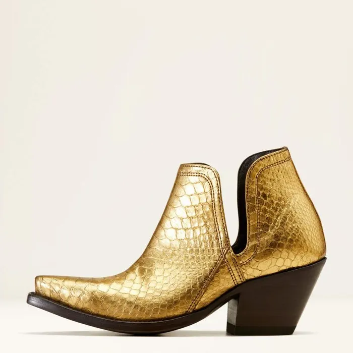 Women Western Boots Ariat Dixon Python Western Boot Metallic Gold Women Western Boots Ariat Dixon Python Western Boot Metallic Gold
