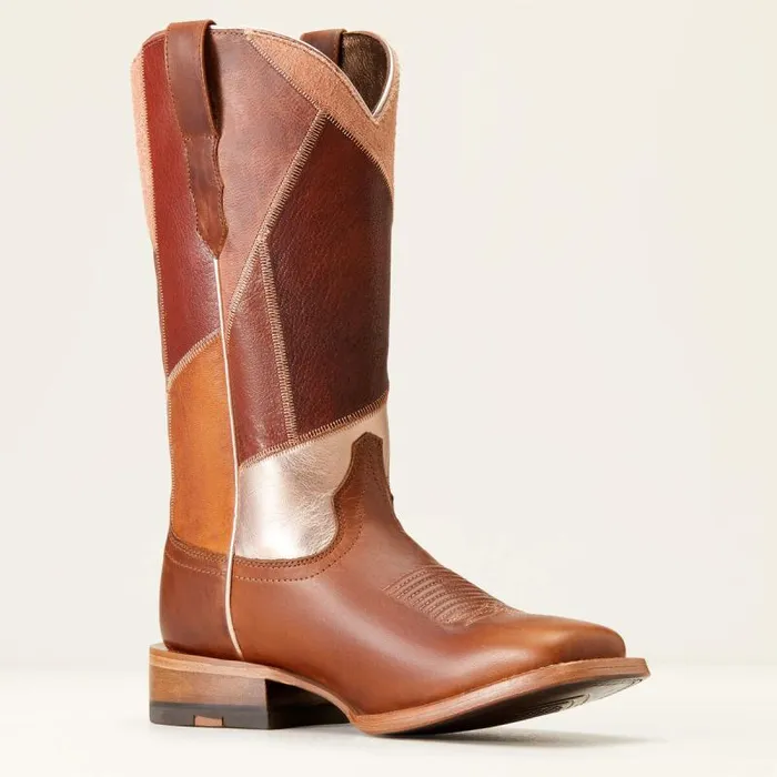 Women Western Boots Ariat Frontier Patchwork Western Boot Dapper Tan Women Western Boots Ariat Frontier Patchwork Western Boot Dapper Tan
