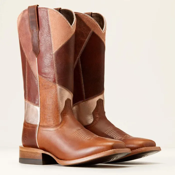 Women Western Boots Ariat Frontier Patchwork Western Boot Dapper Tan Women Western Boots Ariat Frontier Patchwork Western Boot Dapper Tan