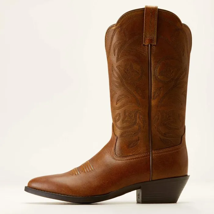 Women Western Boots Ariat Heritage R Toe Western Boot Copper Brown Women Western Boots Ariat Heritage R Toe Western Boot Copper Brown