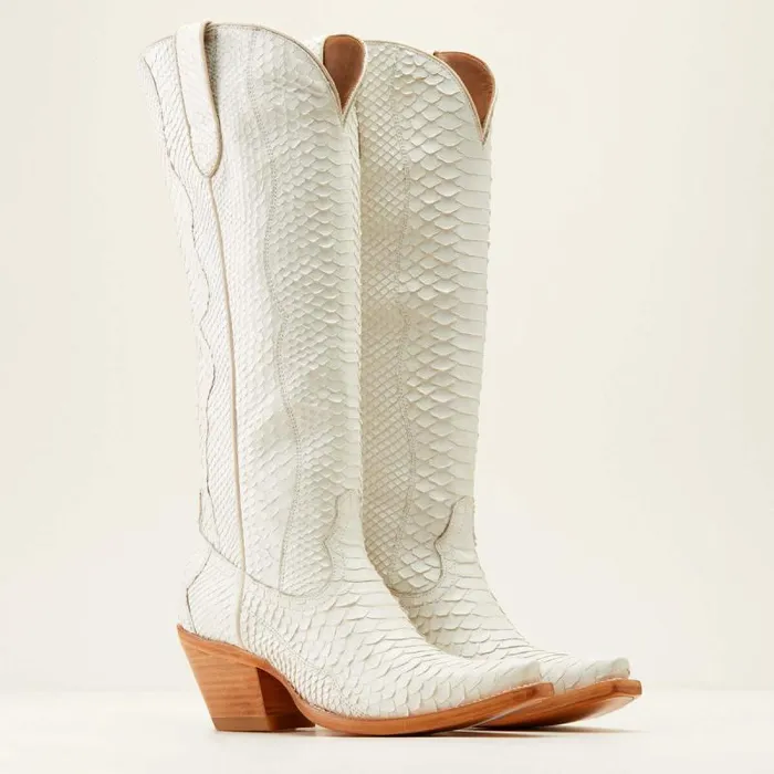 Women Western Boots Ariat Sterling Emery StretchFit Western Boot Classic White Python Women Western Boots Ariat Sterling Emery StretchFit Western Boot Classic White Python