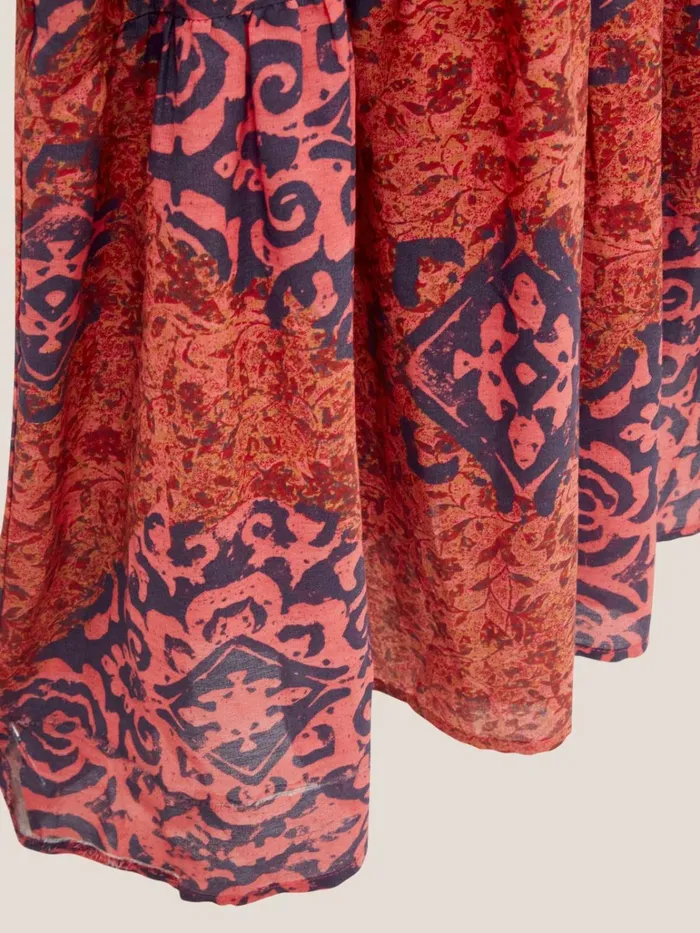 Women White Stuff Dresses Jenna Printed Midi Dress Red Multi Women White Stuff Dresses Jenna Printed Midi Dress Red Multi