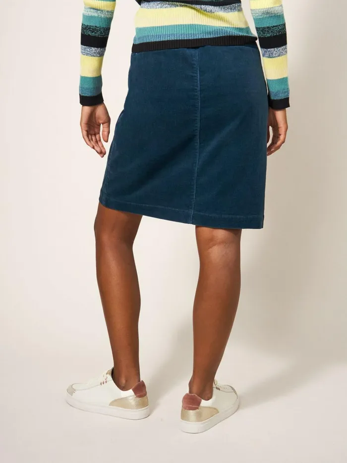 Women White Stuff Partywear Melody Organic Cord Skirt Dk Teal Women White Stuff Partywear Melody Organic Cord Skirt Dk Teal