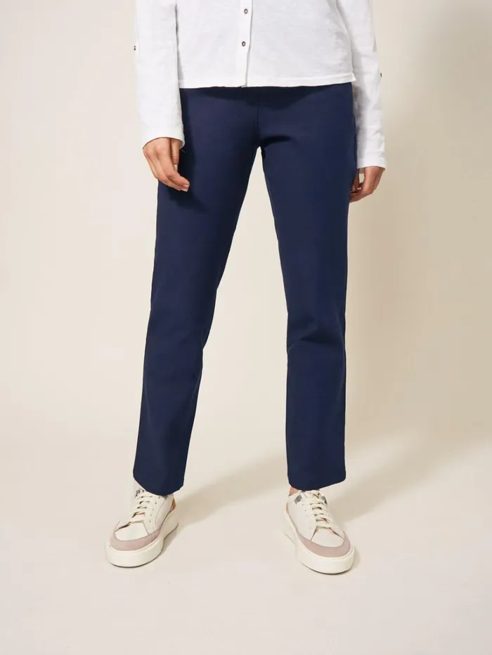 Women White Stuff Partywear Savannah Stretch Trousers Dark Navy