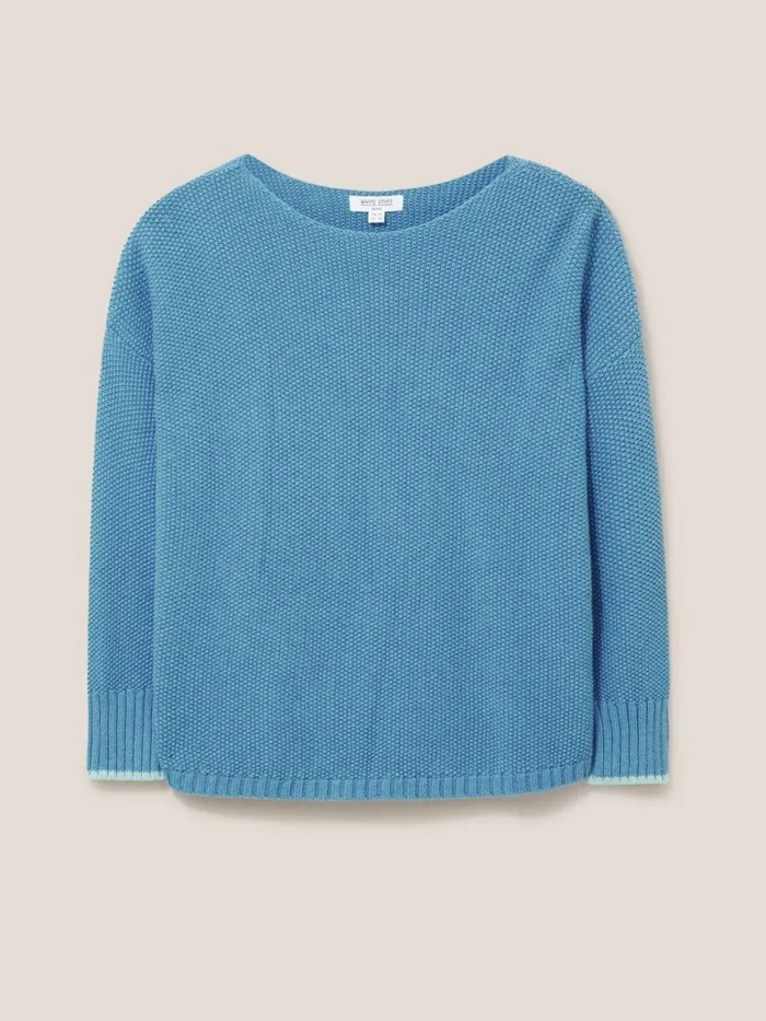 Women White Stuff Petite Clothing Southbank Jumper Mid Blue Women White Stuff Petite Clothing Southbank Jumper Mid Blue