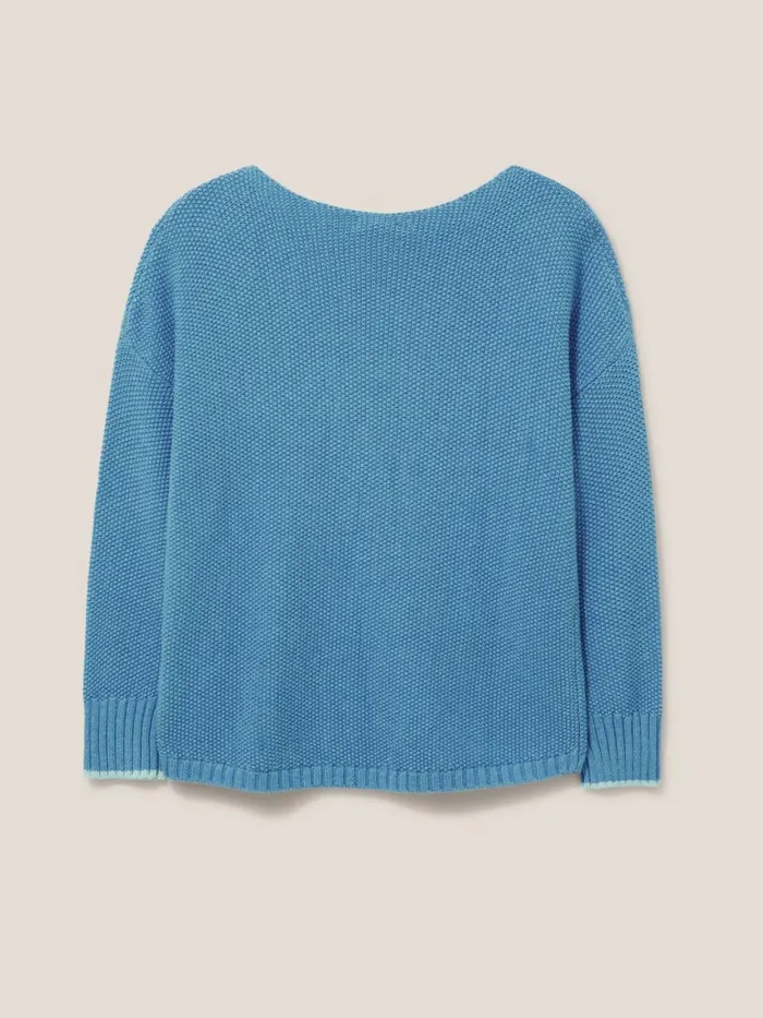 Women White Stuff Petite Clothing Southbank Jumper Mid Blue Women White Stuff Petite Clothing Southbank Jumper Mid Blue