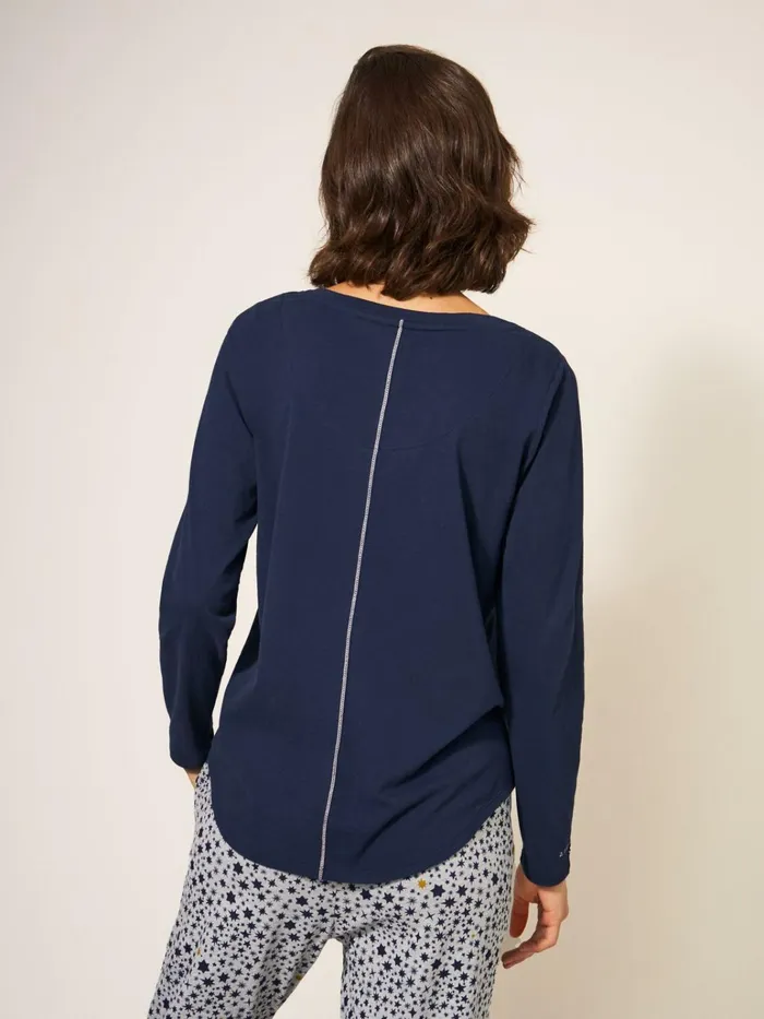Women White Stuff Pyjamas And Nightwear Eva Jersey PJ Top Dark Navy Women White Stuff Pyjamas And Nightwear Eva Jersey PJ Top Dark Navy