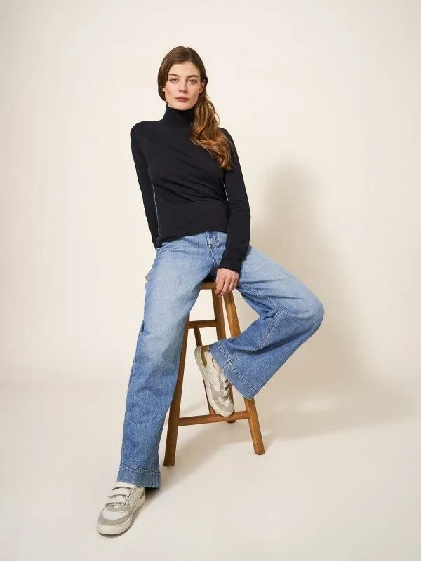 Women White Stuff Tops And Tshirts CAMILE HIGH NECK TEE Dk Grey Women White Stuff Tops And Tshirts CAMILE HIGH NECK TEE Dk Grey