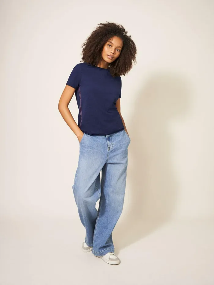Women White Stuff Tops And Tshirts CASSIE SHORT SLEEVE TEE Dark Navy Women White Stuff Tops And Tshirts CASSIE SHORT SLEEVE TEE Dark Navy