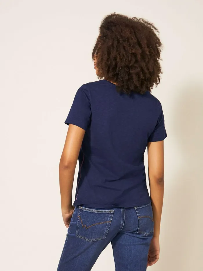 Women White Stuff Tops And Tshirts NATALIE V NECK TEE Dark Navy Women White Stuff Tops And Tshirts NATALIE V NECK TEE Dark Navy