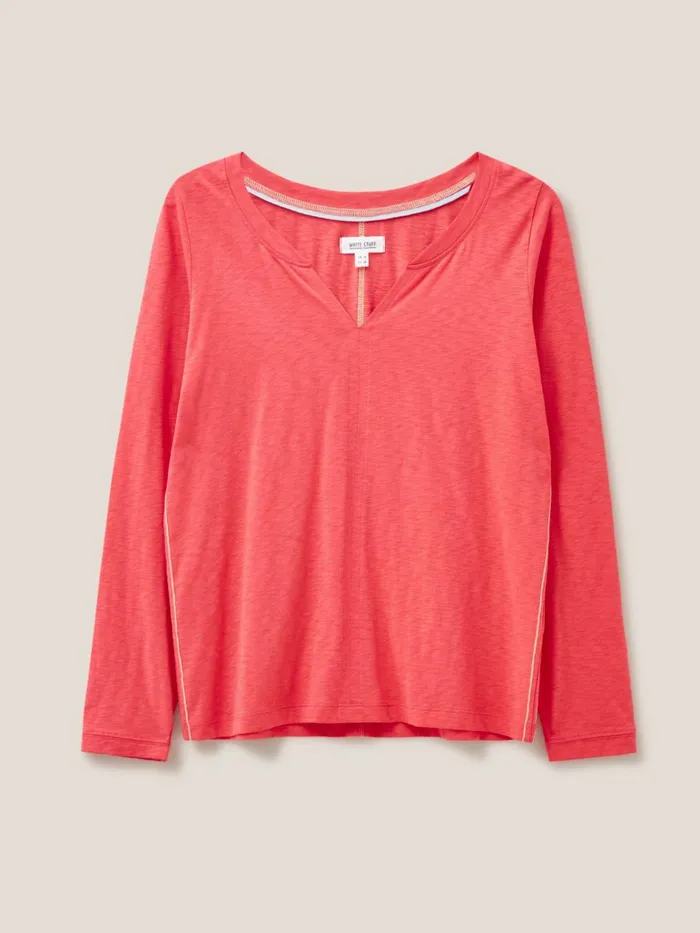 Women White Stuff Tops And Tshirts Nelly Long Sleeve TShirt Bright Pink