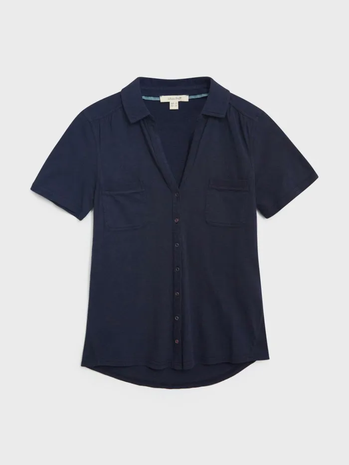 Women White Stuff Tops And Tshirts Penny Pocket Jersey Shirt French Navy Women White Stuff Tops And Tshirts Penny Pocket Jersey Shirt French Navy