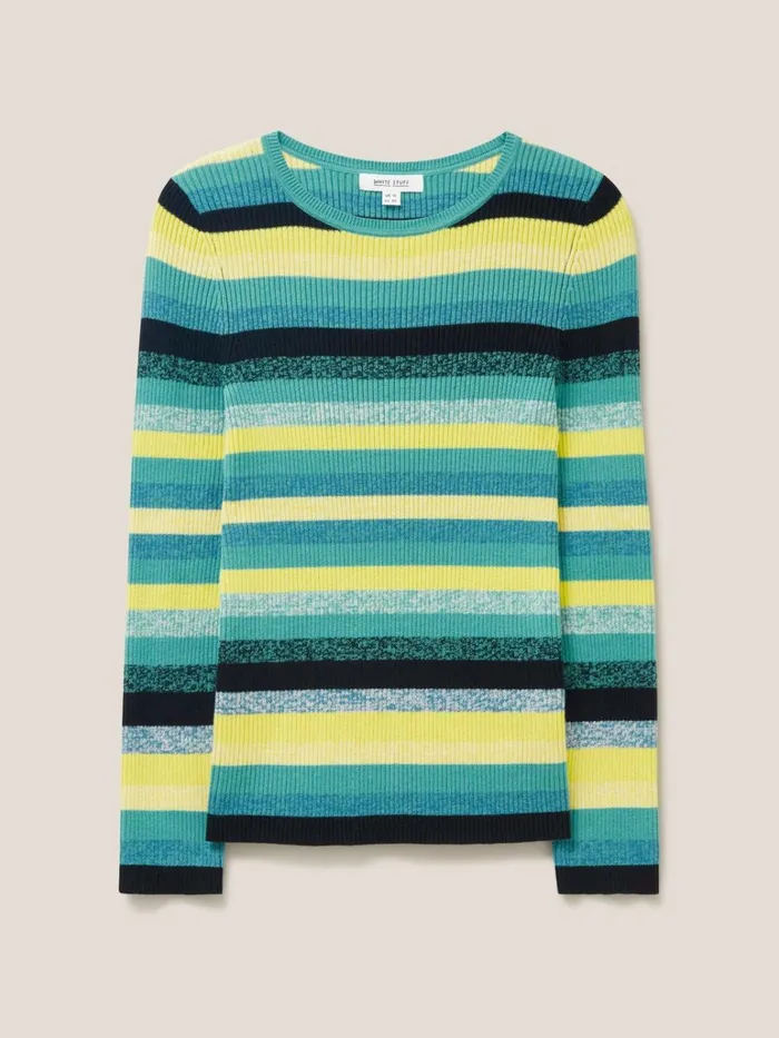 Women White Stuff Tops And Tshirts RIBBED JUMPER Teal Multi Women White Stuff Tops And Tshirts RIBBED JUMPER Teal Multi