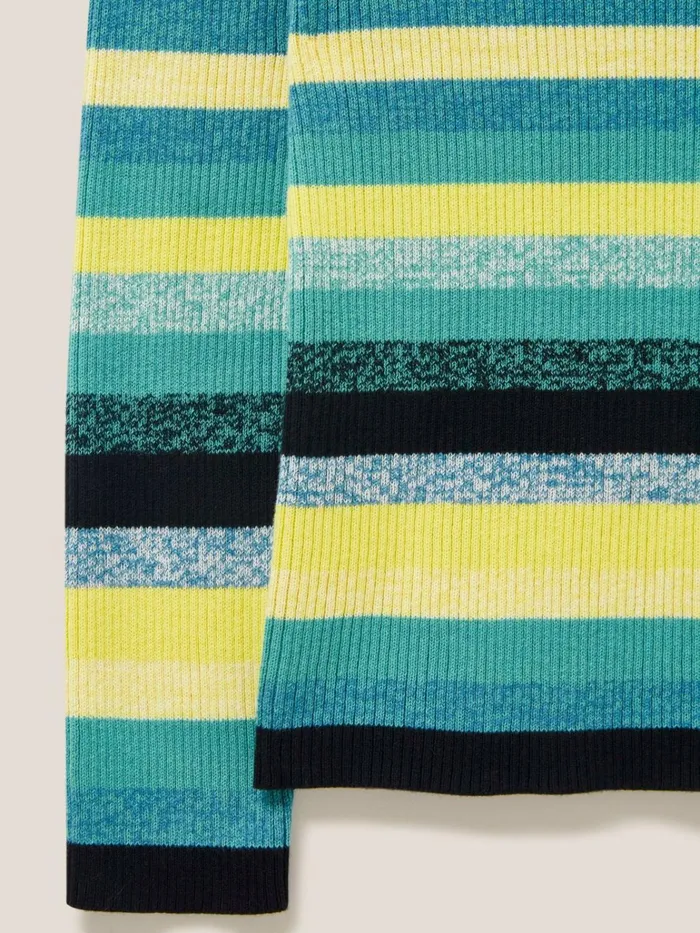 Women White Stuff Tops And Tshirts RIBBED JUMPER Teal Multi Women White Stuff Tops And Tshirts RIBBED JUMPER Teal Multi