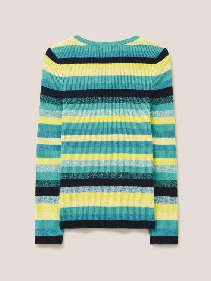 Women White Stuff Tops And Tshirts RIBBED JUMPER Teal Multi Women White Stuff Tops And Tshirts RIBBED JUMPER Teal Multi