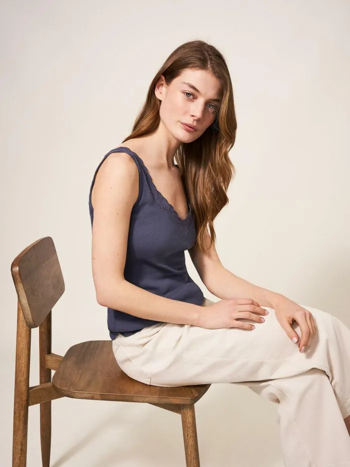Women White Stuff Tops And Tshirts SEABREEZE VEST Dusty Purple