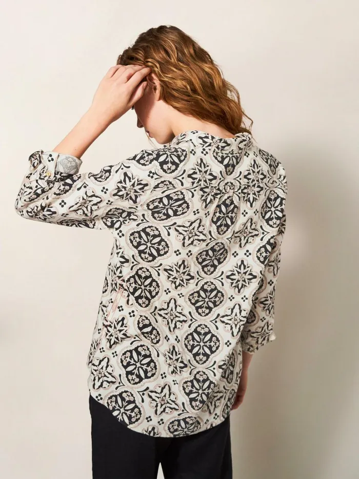 Women White Stuff Tops And Tshirts Sophie Organic Cotton Shirt Natural Multi Women White Stuff Tops And Tshirts Sophie Organic Cotton Shirt Natural Multi