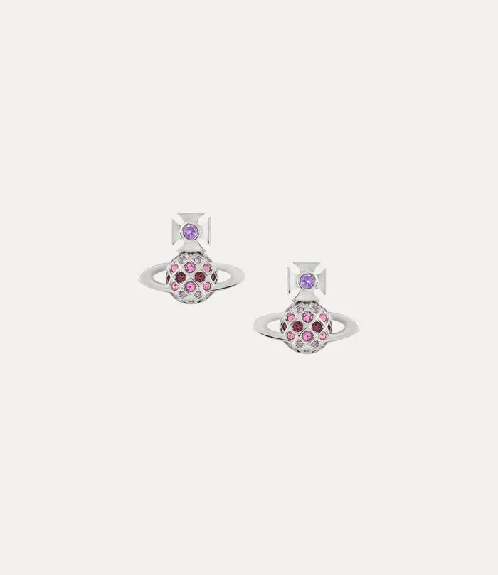 Women Willa Bas Relief Earrings Platinumvioletlightamethystamethystcrystal Vivienne Westwood Classic Styles Women Willa Bas Relief Earrings Platinumvioletlightamethystamethystcrystal Vivienne Westwood Classic Styles