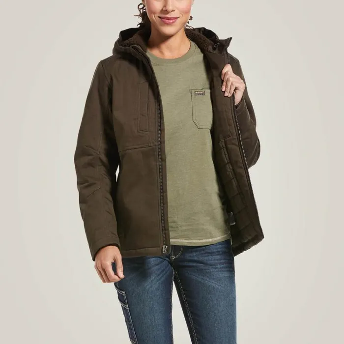 Women Workwear Ariat Rebar DuraCanvas Insulated Jacket Wren Women Workwear Ariat Rebar DuraCanvas Insulated Jacket Wren