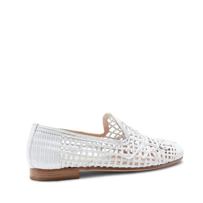 Women Woven Leather Slippers White Fratelli Rossetti Slip On