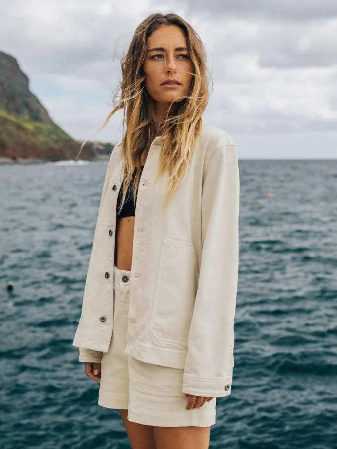Women Yarrel Canvas Jacket Ecru Finisterre Jackets Coats and Gilets