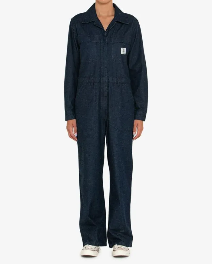 Womens Deus Ex Machina Dresses Dani Boiler Suit 8211 Dark Indigo Dark Indigo