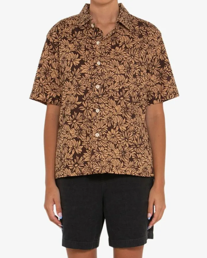 Womens Deus Ex Machina Shirts Onnie Short Sleeve Shirt 8211 Wallflower Multi Wallflower Multi Womens Deus Ex Machina Shirts Onnie Short Sleeve Shirt 8211 Wallflower Multi Wallflower Multi