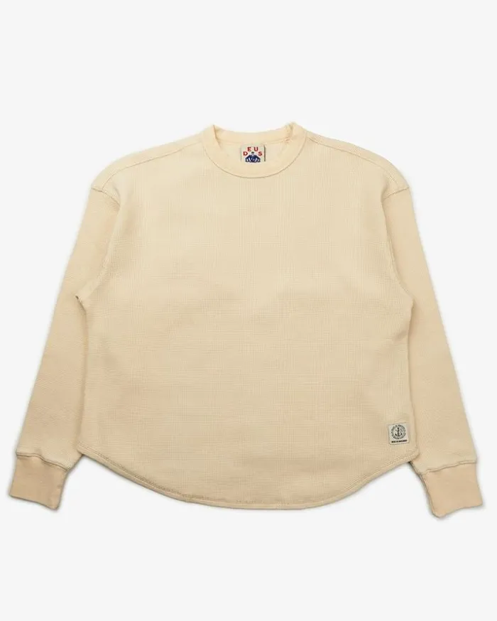 Womens Deus Ex Machina Sweaters Loni Waffle Knit 8211 Bone White Bone White