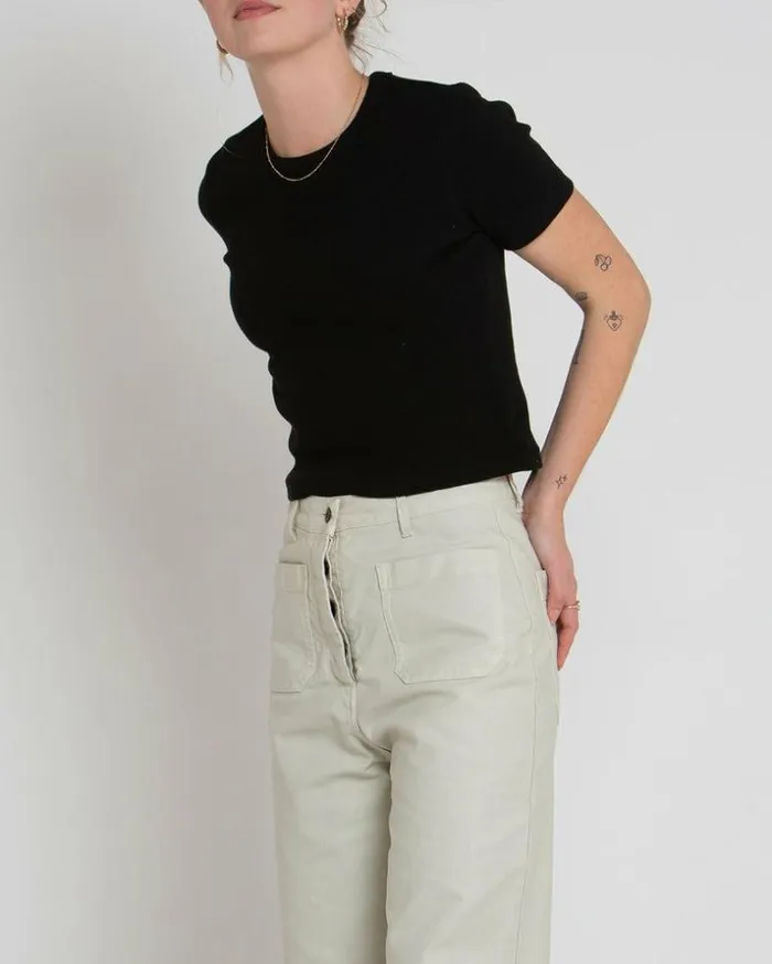 Womens Deus Ex Machina Tees Nikko Tee 8211 Anthracite Anthracite