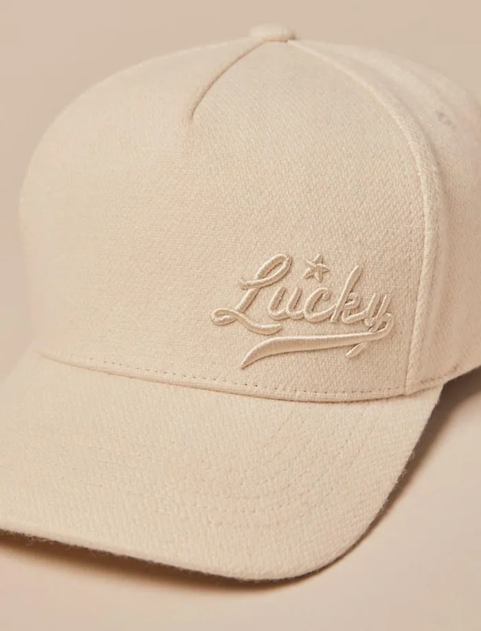 Wool Baseball Hat Natural Men Lucky Brand Hats