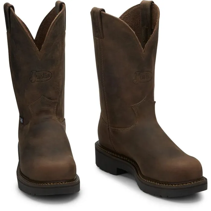 Work Men Justin Boots Balusters 11034 Steel Toe Work Boot Bay Gaucho 040brown041 Work Men Justin Boots Balusters 11034 Steel Toe Work Boot Bay Gaucho 040brown041