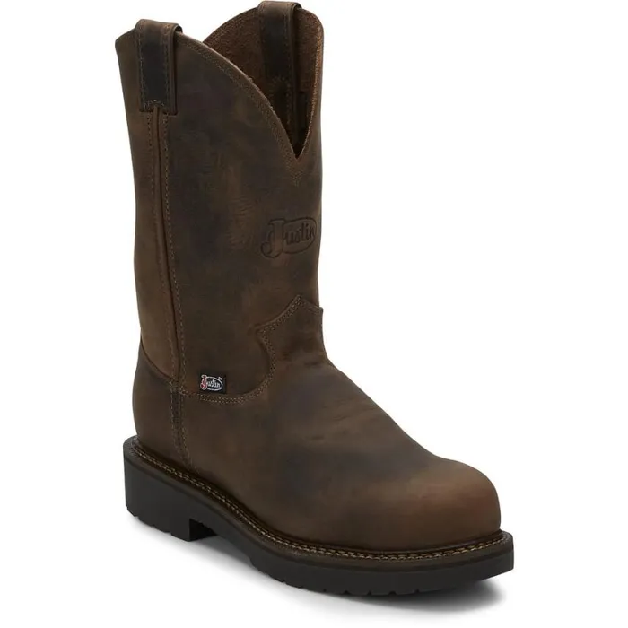 Work Men Justin Boots Balusters 11034 Steel Toe Work Boot Bay Gaucho 040brown041