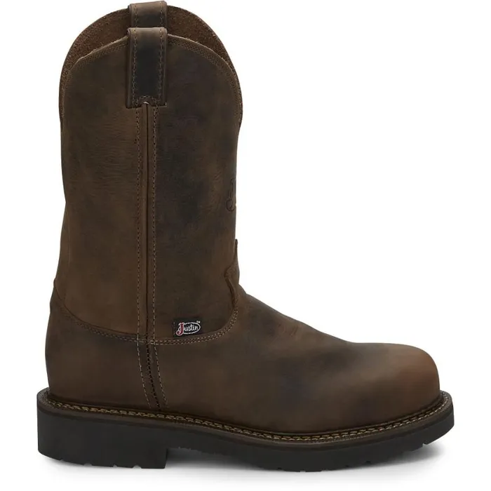 Work Men Justin Boots Balusters 11034 Steel Toe Work Boot Bay Gaucho 040brown041