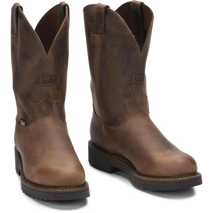 Work Men Justin Boots Balusters 11034 Work Boot Bay Gaucho 040brown041