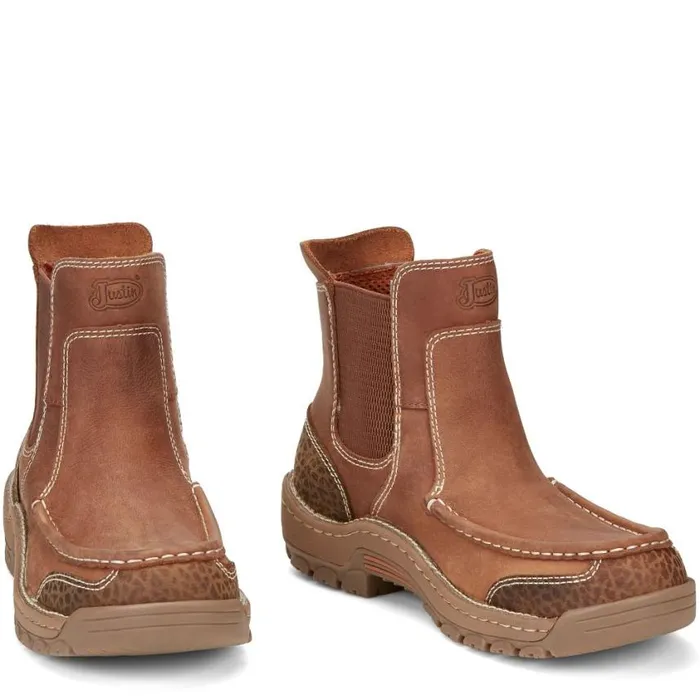 Work Men Justin Boots Channing 6034 PullOn Work Boot Barley Brown 040brown041 Work Men Justin Boots Channing 6034 PullOn Work Boot Barley Brown 040brown041