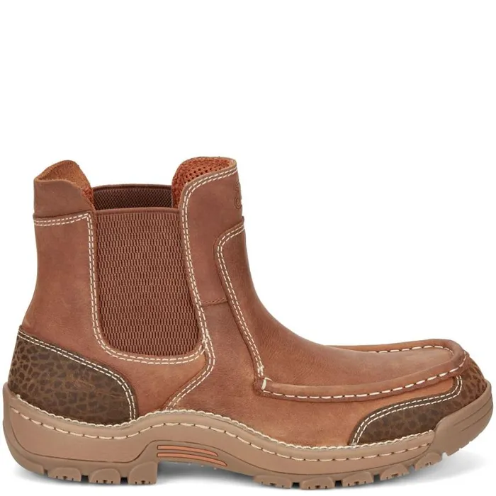 Work Men Justin Boots Channing 6034 PullOn Work Boot Barley Brown 040brown041