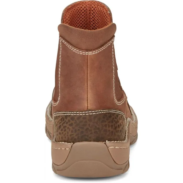 Work Men Justin Boots Channing 6034 PullOn Work Boot Barley Brown 040brown041