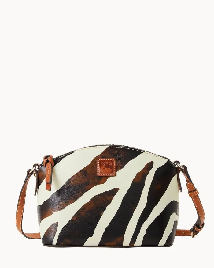 Zebra Leather Suki Crossbody Zebra Women Dooney and Bourke Crossbodies